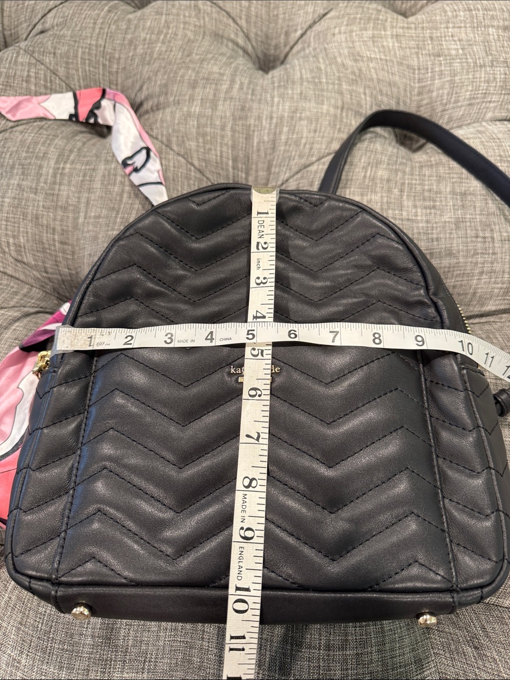 kate spade Bag Reese Park Black Quilted Leather Backpack - Picture 17 of 17